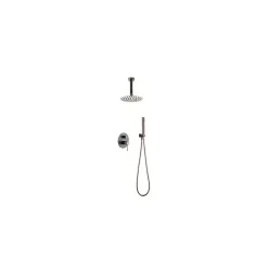 Imex Products Ensemble de douche Plafond TOUCHER à encastrer - Mitigeur monocommande Or rose brossé Ensemble encastré douchette + tête de douch