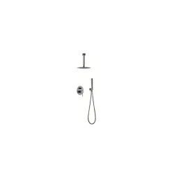 Imex Products Ensemble de douche Plafond TOUCHER à encastrer - Mitigeur monocommande Or rose brossé Ensemble encastré douchette + tête de douch
