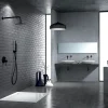 Imex Products Ensemble de douche STICK à encastrer - mitigeur monocommande Noir (mat) Ensemble encastré douchette + tête de douche