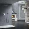 Imex Products Ensemble de douche STICK à encastrer - mitigeur monocommande Chromé Brillant Ensemble encastré douchette + tête de douche
