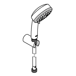 Grohe Ensemble de douche support + douchette chromé Vitalio Start 100 3 jets* Pommeau De Douche, Flexible Et Barre De Douche