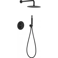 Imex Products Ensemble de douche TOUCHER à encastrer - Mitigeur thermostatique Or rose brossé Ensemble encastré douchette + tête de douche* Colonne De Douche Encastrable
