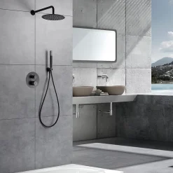 Imex Products Ensemble de douche TOUCHER à encastrer - Mitigeur thermostatique Canon de fusil Ensemble encastré douchette + tête de douche