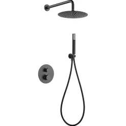 Imex Products Ensemble de douche TOUCHER à encastrer - Mitigeur thermostatique Canon de fusil Ensemble encastré douchette + tête de douche