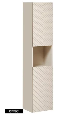 Otitec Ensemble de meuble de salle de bain - 60 cm - avec plan - avec colonne - 2 tiroirs - DANO* Meuble Sous Lavabo