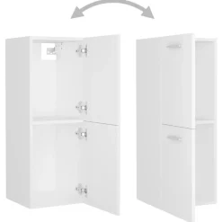 Vidaxl Ensemble de meubles de salle de bain - - 3070910 - Blanc - Bois d'ingénierie - Rangement spacieux* Ensemble Meuble De Salle De Bains