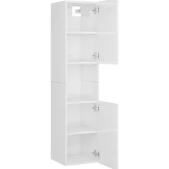 Vidaxl Ensemble de meubles de salle de bain - - 3070910 - Blanc - Bois d'ingénierie - Rangement spacieux* Ensemble Meuble De Salle De Bains