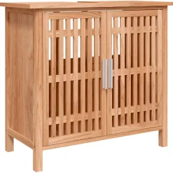 Vidaxl Ensemble de meubles de salle de bain 3 pcs Bois massif de noyer* Meuble Wc