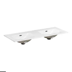 Otitec Ensemble de meubles sous vasque - 120 cm - avec Vasque - Cube et Colonnes - Miroirs LED - WOTANIA* Ensemble Meuble De Salle De Bains