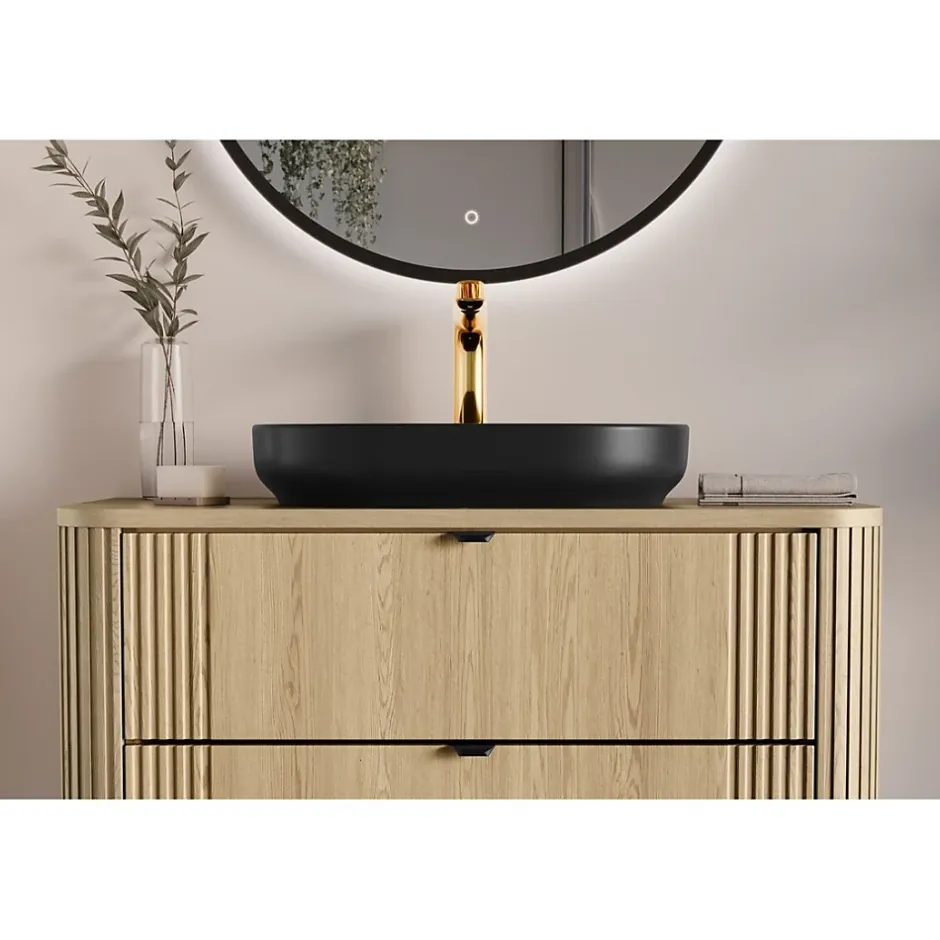 Meublorama Ensemble de salle de bain KORI : meuble sous vasque 100cm et plan vasque