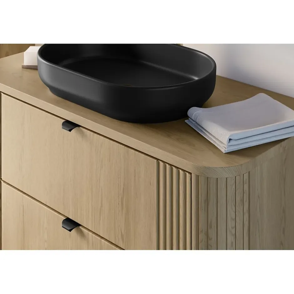 Meublorama Ensemble de salle de bain KORI : meuble sous vasque 100cm et plan vasque