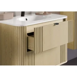 Meublorama Ensemble de salle de bain KORI : meuble sous vasque 100cm et vasque à encastrer