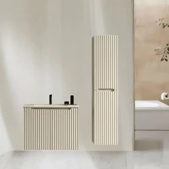 Jindoli Ensemble de salle de bain 80 cm amande Aquavenus* Ensemble Meuble De Salle De Bains