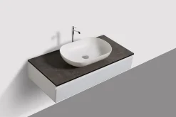 Bernstein Ensemble de salle de bain Vision 1000 blanc mat - Avec armoire de toilette, Sans cache, Sans vasque à poser