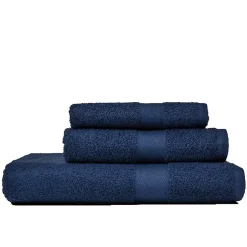 Kiamami Valentina Ensemble De Serviettes Éponge Bleue Meuble De Salle De Bain Invité + Visage + Serviette