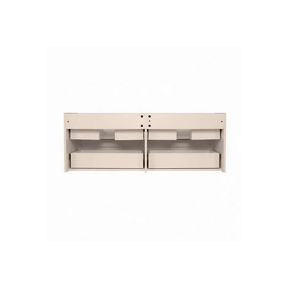 Mob-In Ensemble double vasque SORRENTO 120cm avec vasque, robinets et miroirs* Meuble Vasque