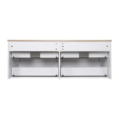 Mob-In Ensemble double vasque suspendu SORRENTO 120cm* Ensemble Meuble De Salle De Bains