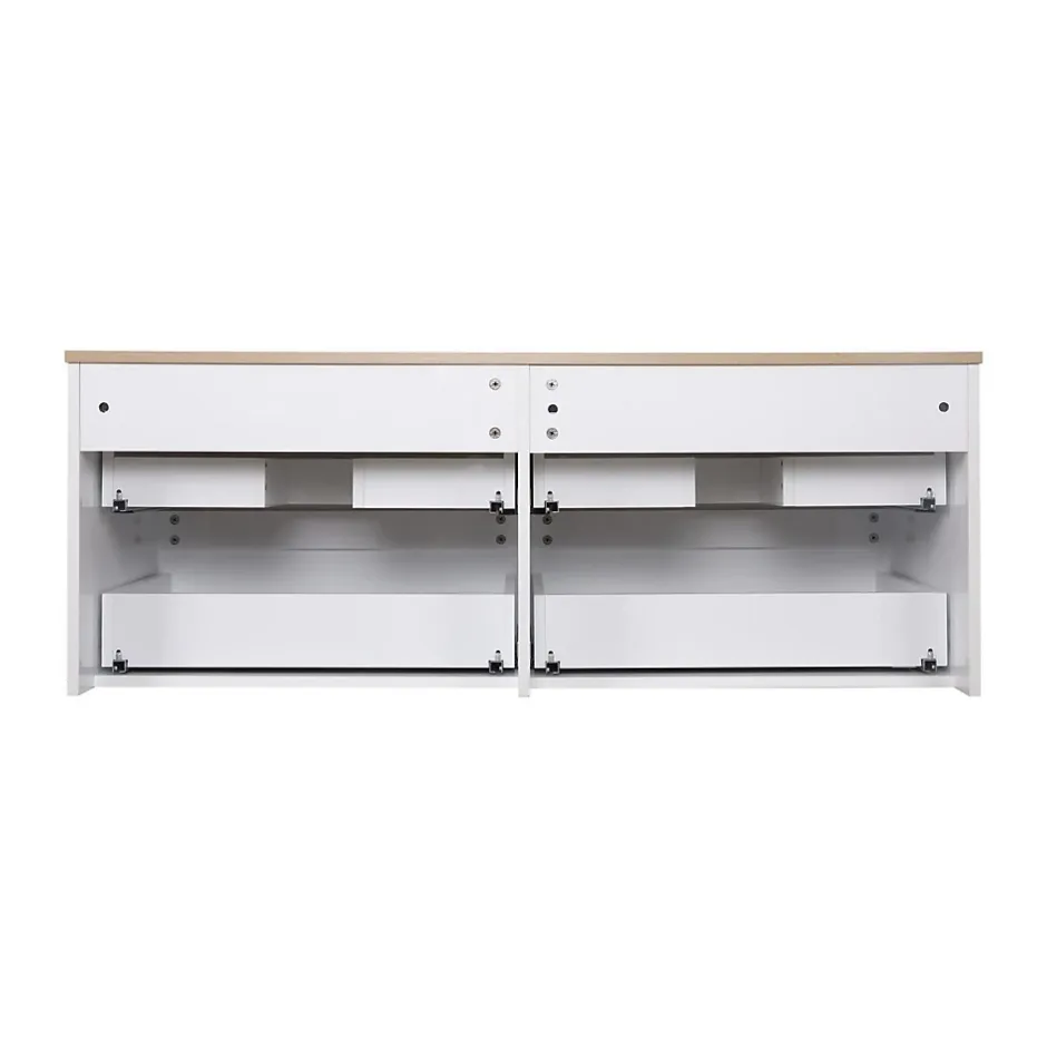 Mob-In Ensemble double vasque suspendu SORRENTO 120cm* Ensemble Meuble De Salle De Bains