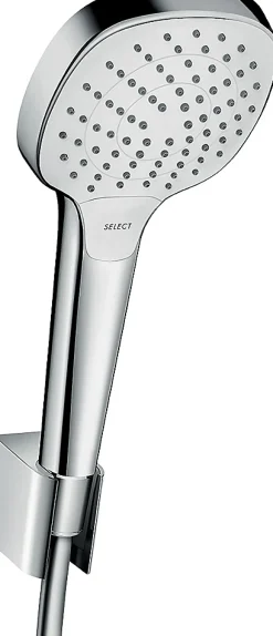 Hansgrohe Ensemble douchette 3 jets et flexible chromé MySelect E* Pommeau De Douche, Flexible Et Barre De Douche
