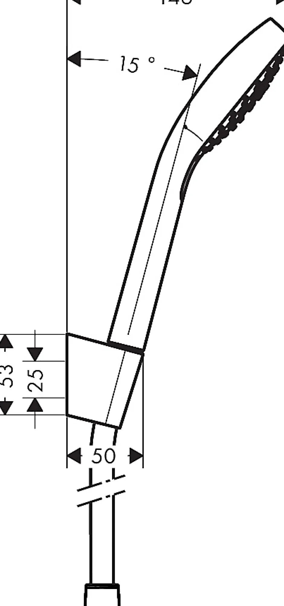 Hansgrohe Ensemble douchette 3 jets et flexible chromé MySelect E* Pommeau De Douche, Flexible Et Barre De Douche