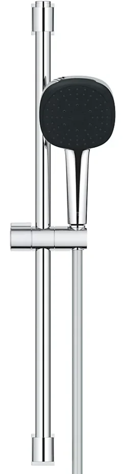 Ensemble douchette 3 jets + support + flexible chrome, Grohe Vitalio Comfort 110* Pommeau De Douche, Flexible Et Barre De Douche