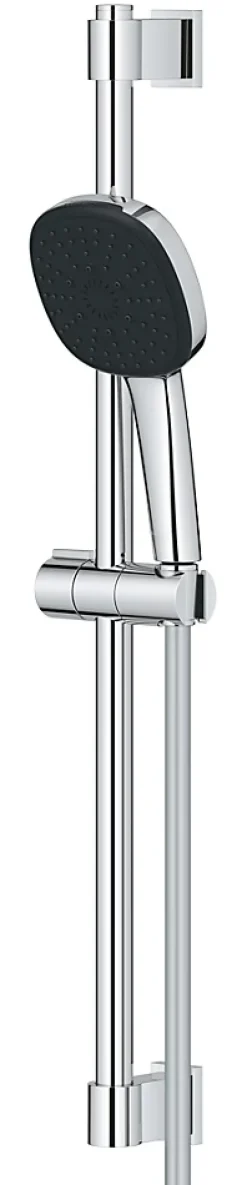 Ensemble douchette 3 jets + support + flexible chrome, Grohe Vitalio Comfort 110* Pommeau De Douche, Flexible Et Barre De Douche