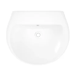 GoodHome Ensemble lavabo et colonne en céramique blanc Tasi* Lavabo