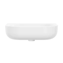 GoodHome Ensemble lavabo et colonne en céramique blanc Cavally* Lavabo