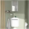 Mob-In Ensemble lave-mains angle suspendu SKINO avec robinet et armoire d'angle