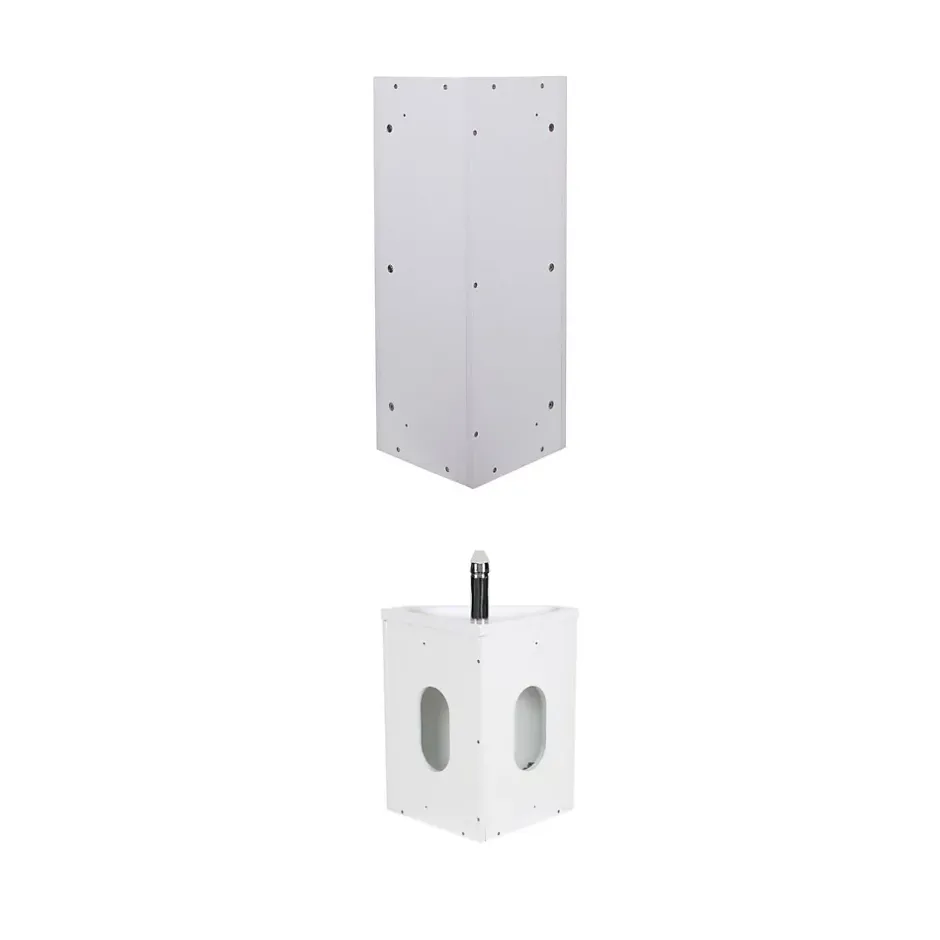 Mob-In Ensemble lave-mains angle suspendu SKINO avec robinet et armoire d'angle