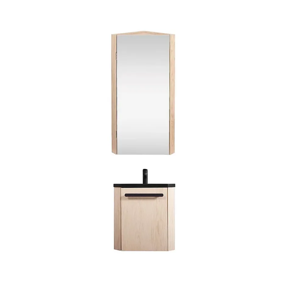 Mob-In Ensemble lave-mains angle SKINO avec robinet et armoire* Lave-Mains