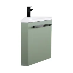 Mob-In Ensemble lave-mains d'angle suspendu SKINO avec robinet noir