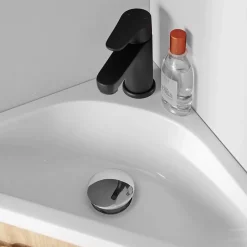 Mob-In Ensemble lave-mains d'angle suspendu SKINO avec robinet noir* Lave-Mains