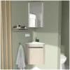 Mob-In Ensemble lave-mains d'angle SKINO + vasque + armoire de toilette* Lave-Mains