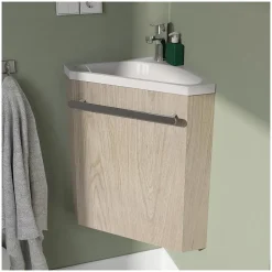 Mob-In Ensemble lave-mains d'angle SKINO + vasque + armoire de toilette* Lave-Mains