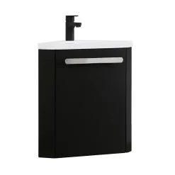 Mob-In Ensemble lave-mains d'angle suspendu SKINO avec robinet noir* Lave-Mains