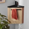 Mob-In Ensemble lave-mains d'angle suspendu SKINO avec robinet noir