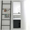 Mob-In Ensemble lave-mains HAMPTON avec rangement latéral et miroir tablette
