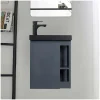 Mob-In Ensemble lave-mains HAMPTON avec rangement latéral et robinet noir