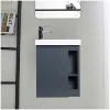 Mob-In Ensemble lave-mains HAMPTON avec rangement latéral avec robinet chromé