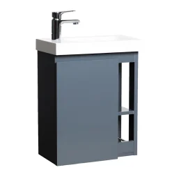 Mob-In Ensemble lave-mains HAMPTON avec rangement latéral avec robinet chromé