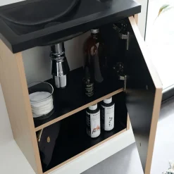 Mob-In Ensemble lave-mains NIKA avec niche, robinet et miroir tablette