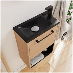 Mob-In Ensemble lave-mains NIKA avec niche et miroir tablette* Lave-Mains