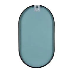 Mob-In Ensemble lave-mains NOVA métal et bois avec robinet noir et miroir ovale* Lave-Mains