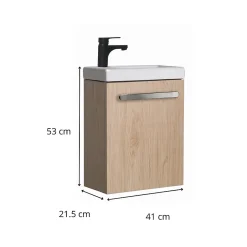 Mob-In Ensemble lave-mains suspendu NEVADA avec robinet noir* Lave-Mains