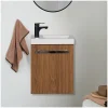 Mob-In Ensemble lave-mains suspendu NEVADA avec robinet noir* Lave-Mains