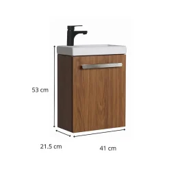 Mob-In Ensemble lave-mains suspendu NEVADA avec robinet noir* Lave-Mains