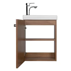 Mob-In Ensemble lave-mains suspendu NEVADA avec robinet noir* Lave-Mains