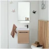 Mob-In Ensemble lave-mains suspendu NEVADA avec robinet et miroir* Lave-Mains