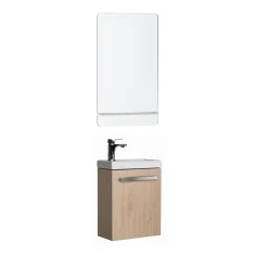 Mob-In Ensemble lave-mains suspendu NEVADA avec robinet et miroir* Lave-Mains